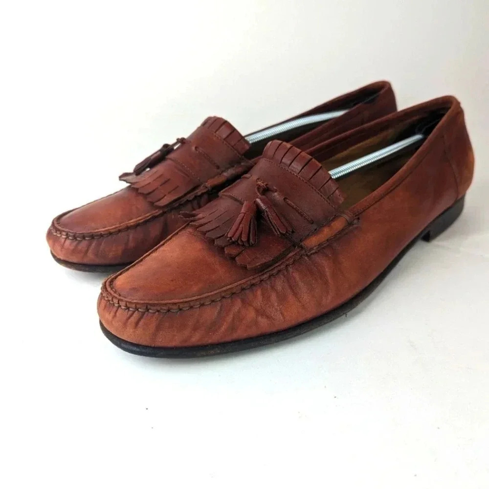 Santoni Men's Brown Tassles Loafer 15